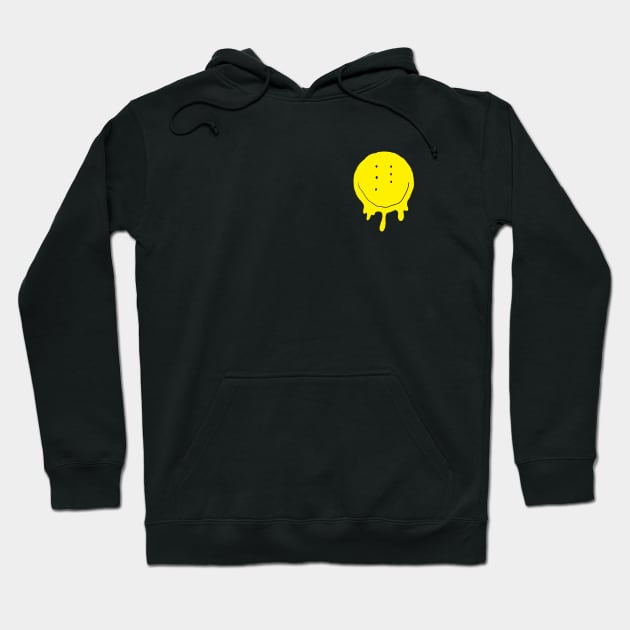 Drippy Six-Eyed Smiley Face, Front and Back Hoodie by Niemand